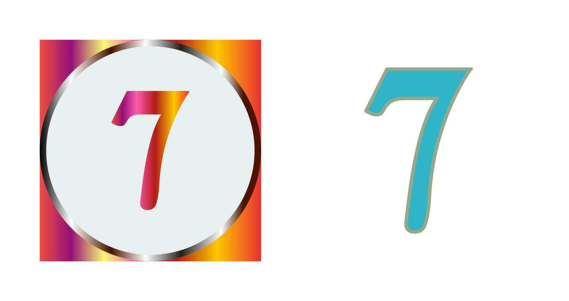 Number Seven Vector Icon