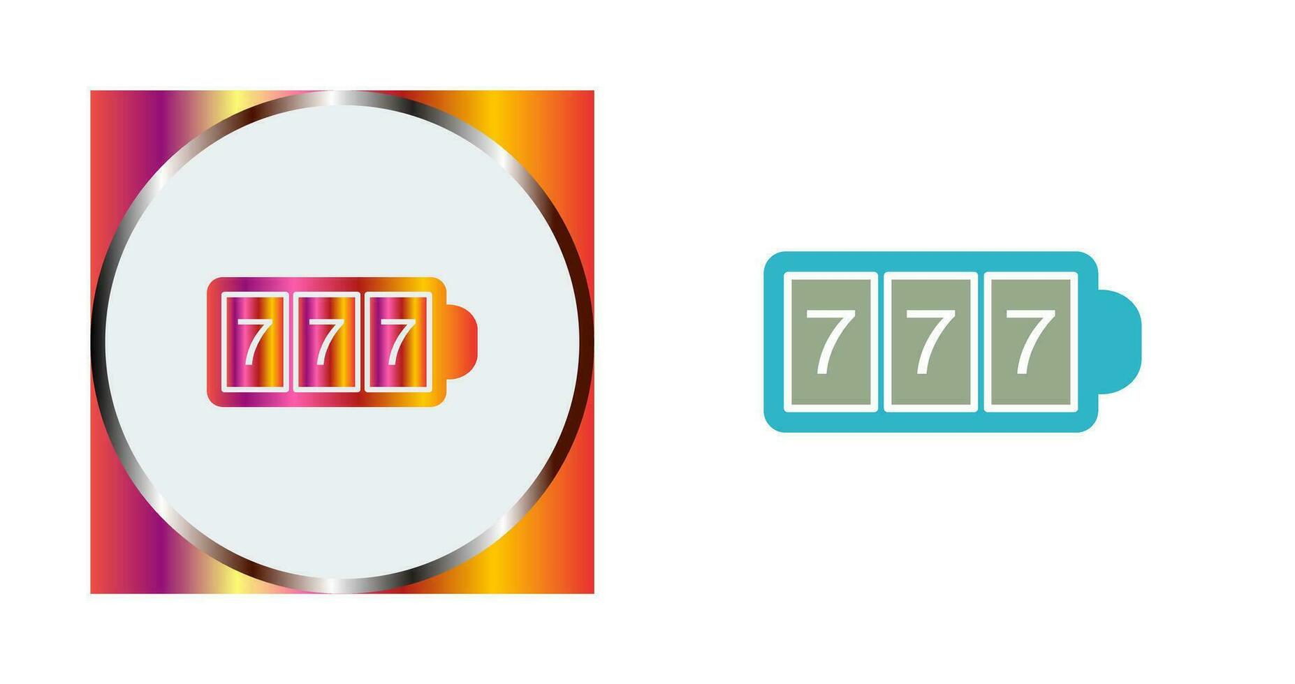 Slot Machine with Sevens Vector Icon
