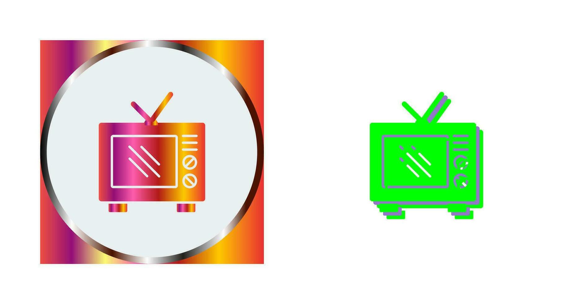 Old TV Vector Icon