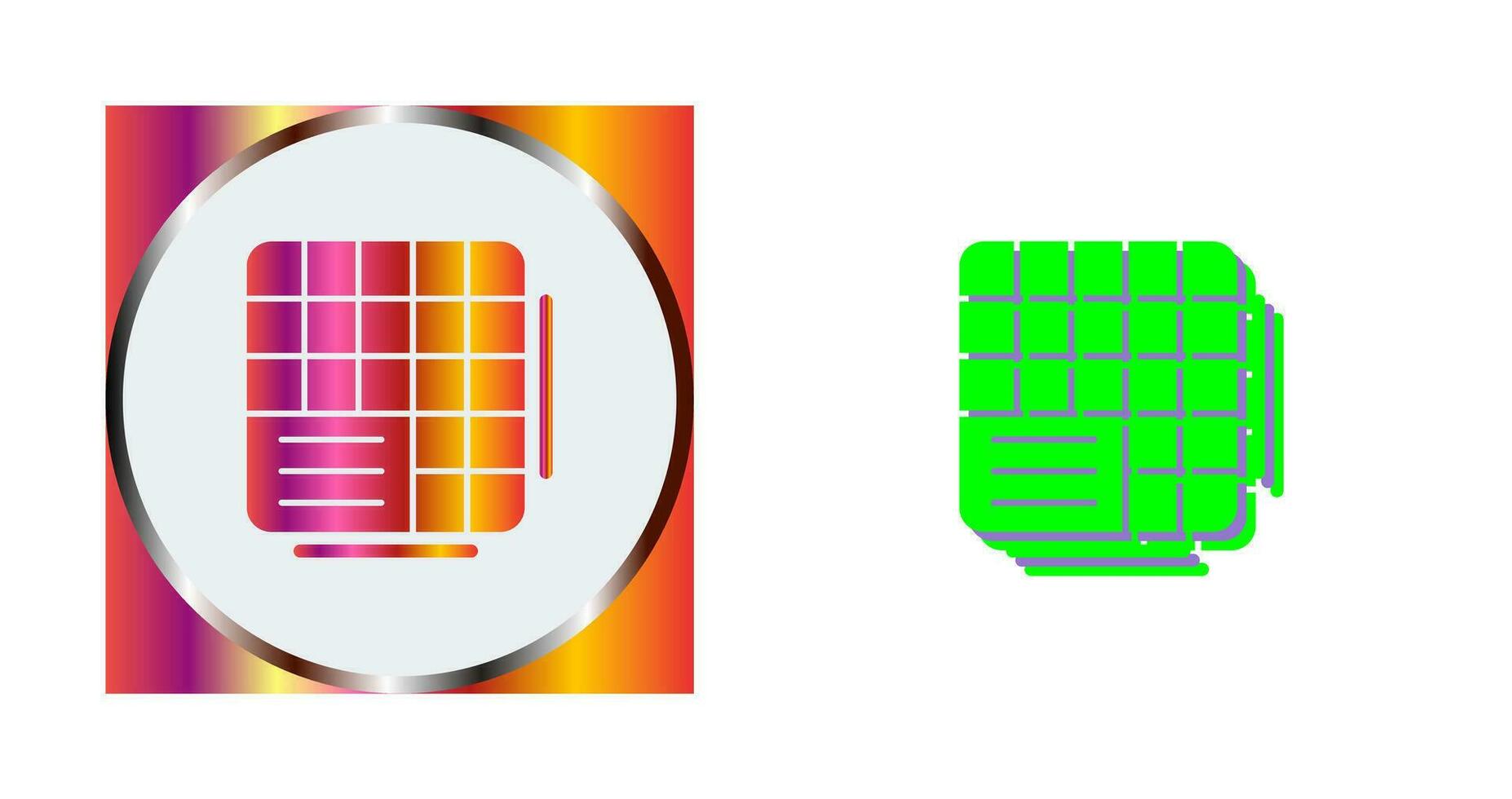 icono de vector de datos de tabla