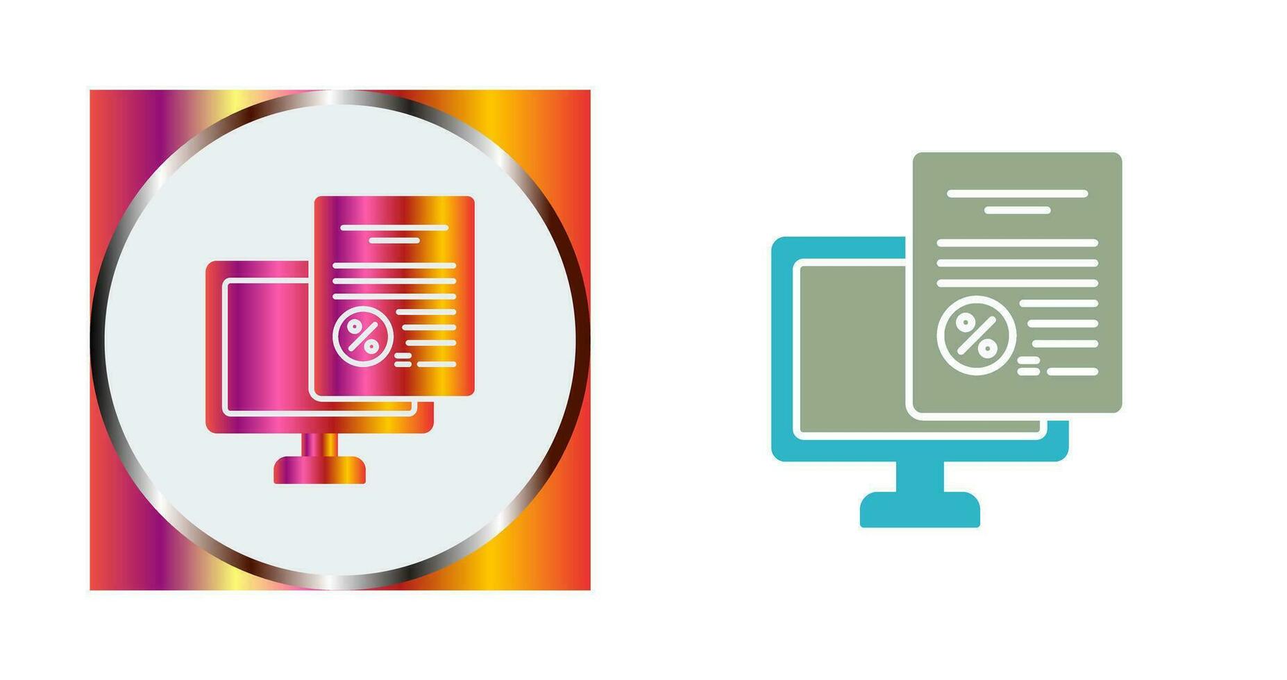 Online Tax Vector Icon