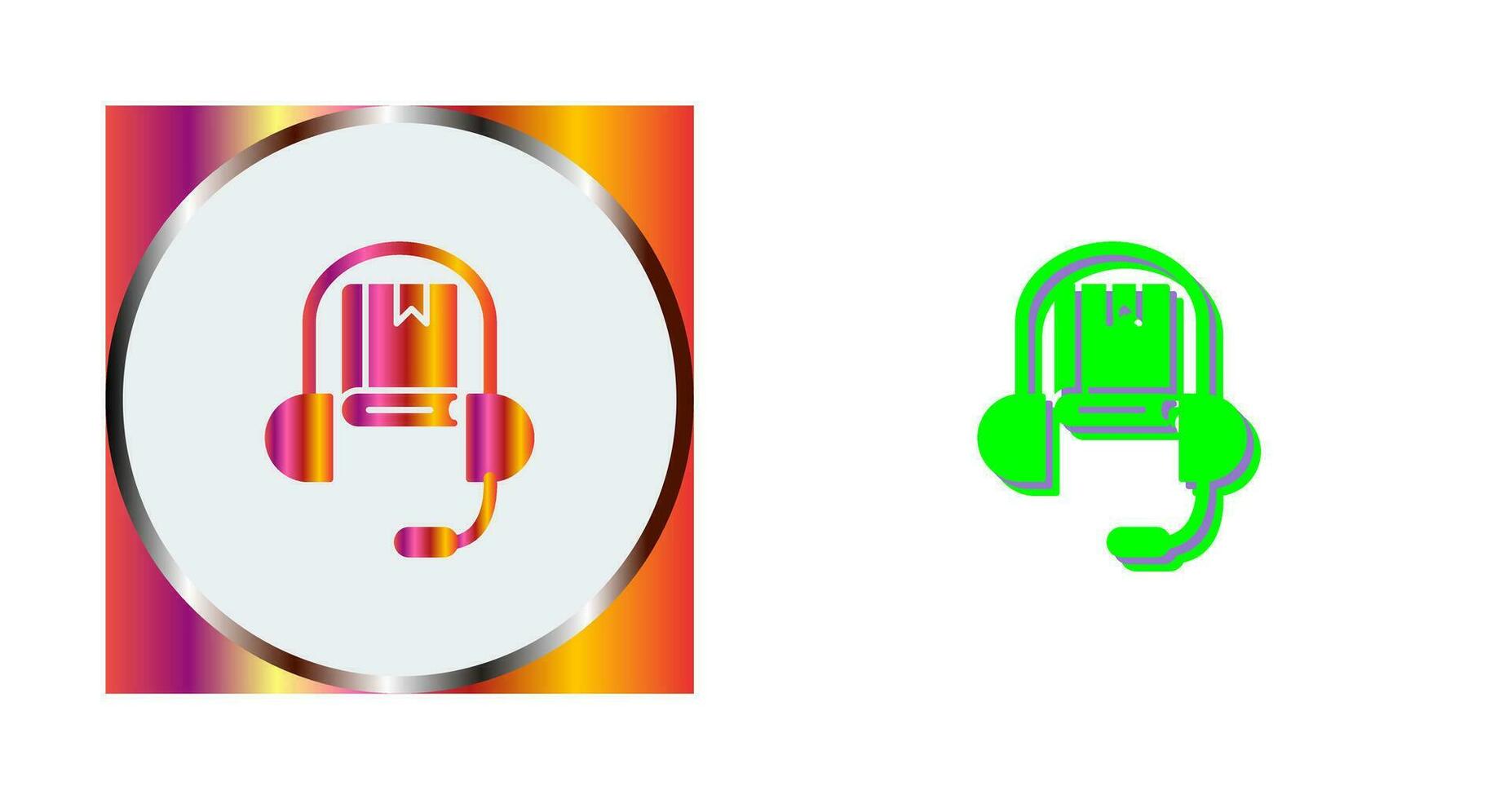 icono de vector de libro de audio