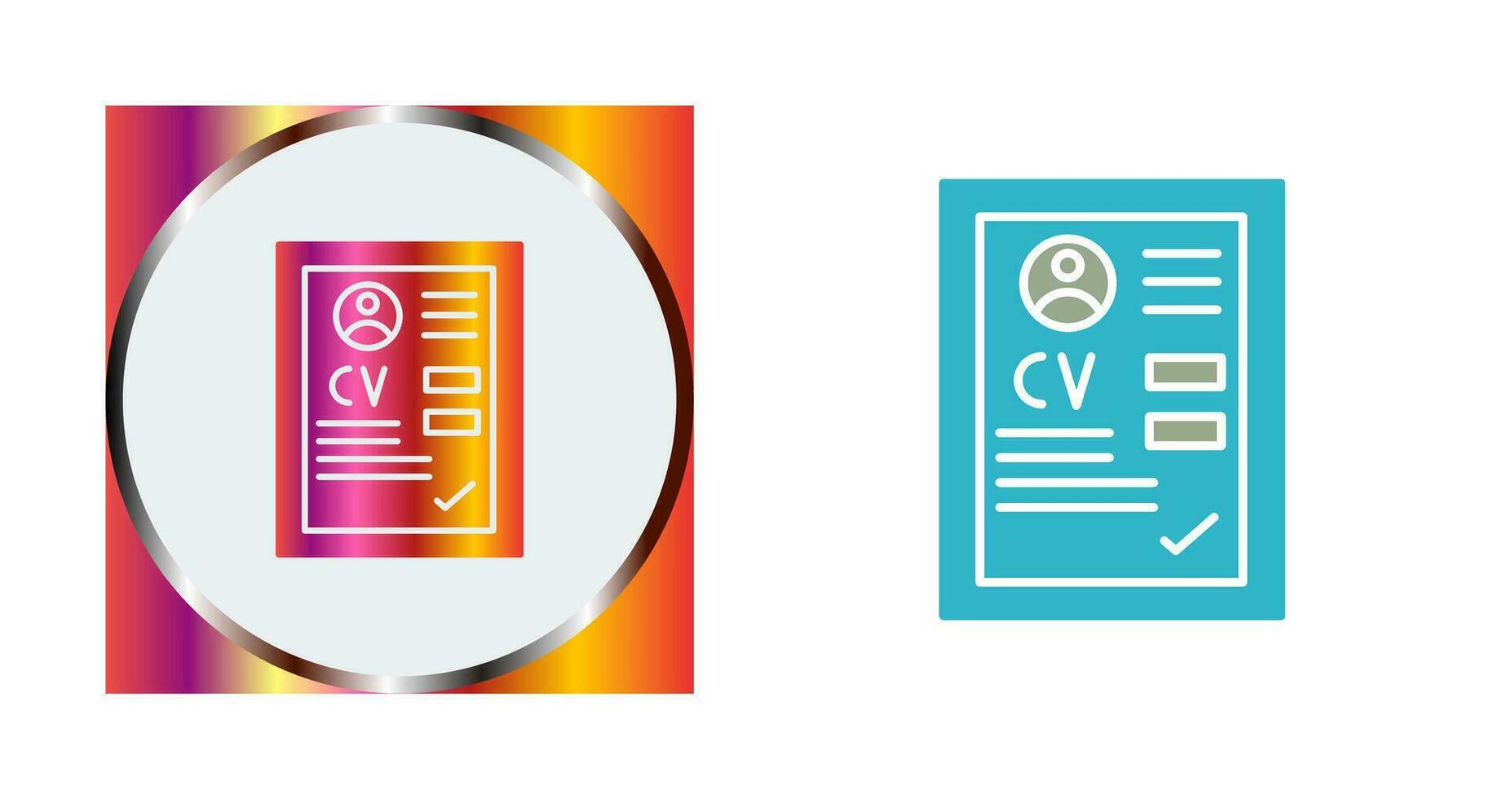 CV Vector Icon