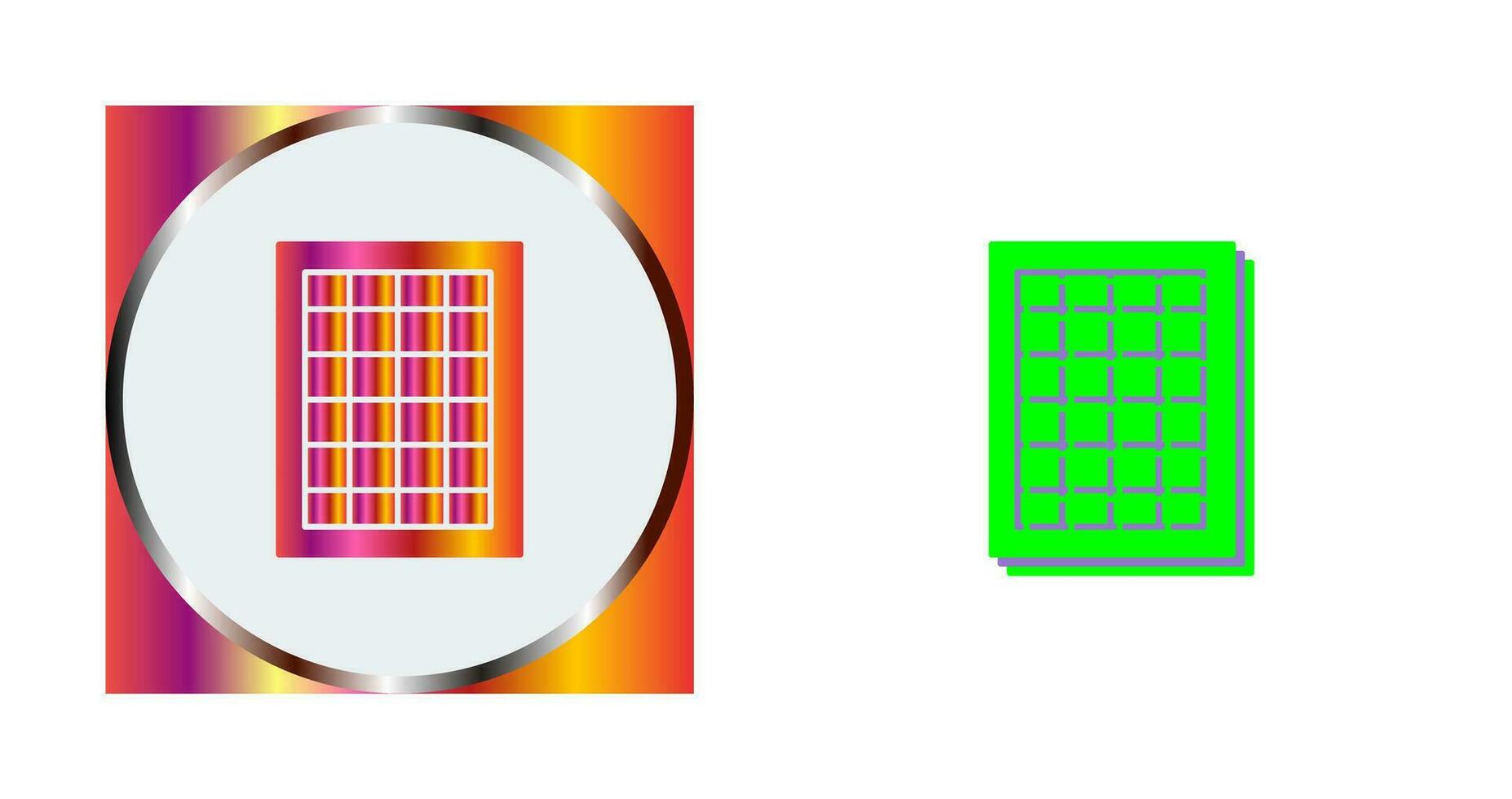 Table of Rates Vector Icon