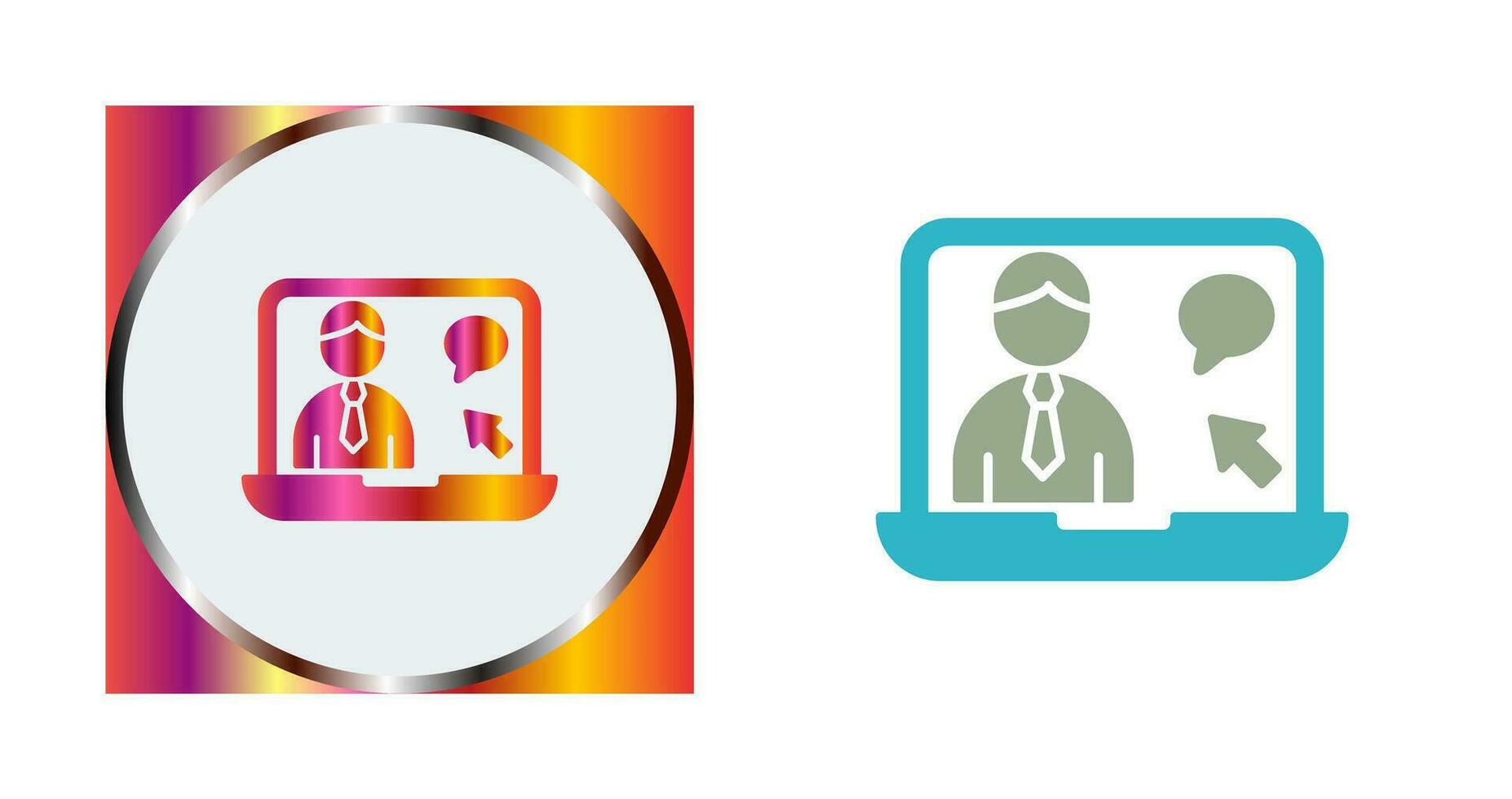 Online Interview Vector Icon