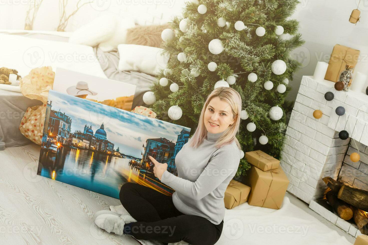 Christmas gift photo canvas