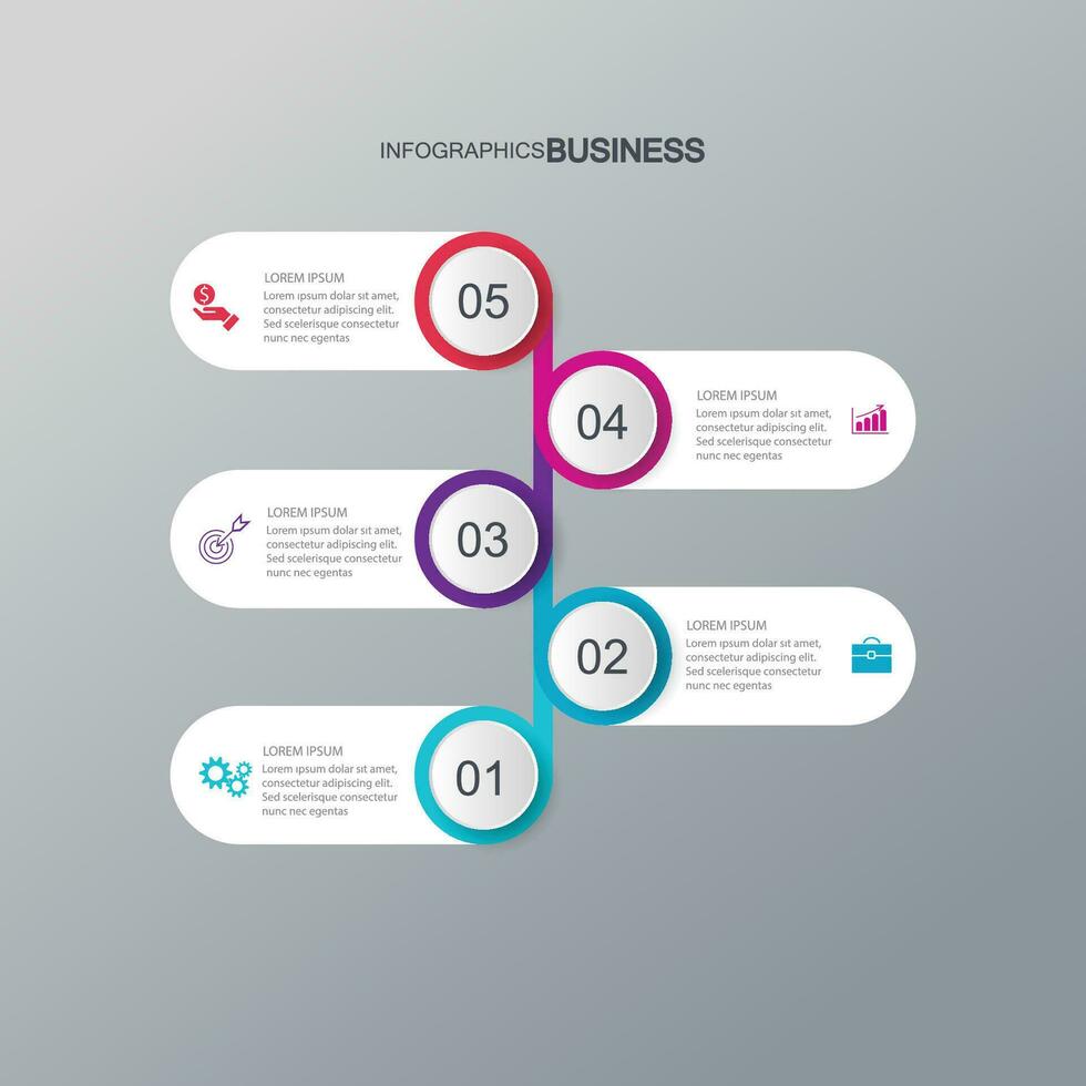 Infographic vector, graph. presentation. Business concepts, parts, steps, processes. Visualization of infographic data. Startup template. - Vector
