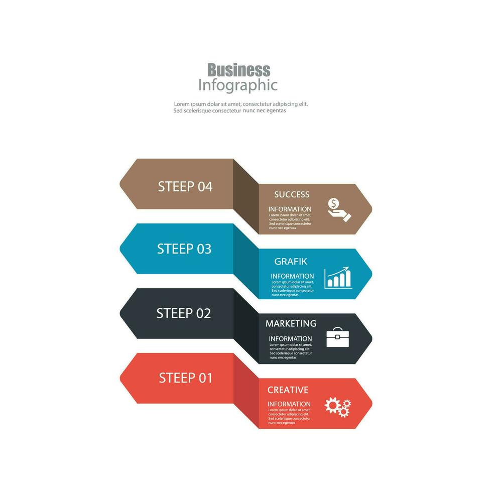 Infographic vector, graph. presentation. Business concepts, parts, steps, processes. Visualization of infographic data. Startup template. - Vector