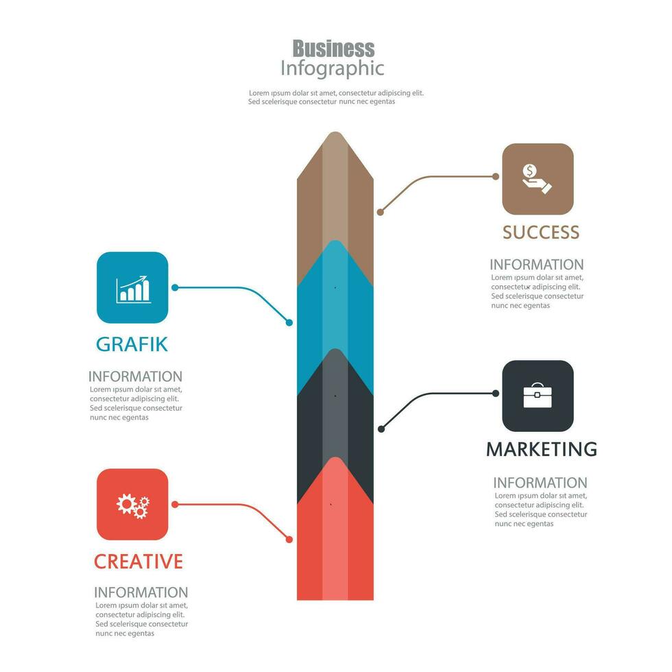 Infographic vector, graph. presentation. Business concepts, parts, steps, processes. Visualization of infographic data. Startup template. - Vector