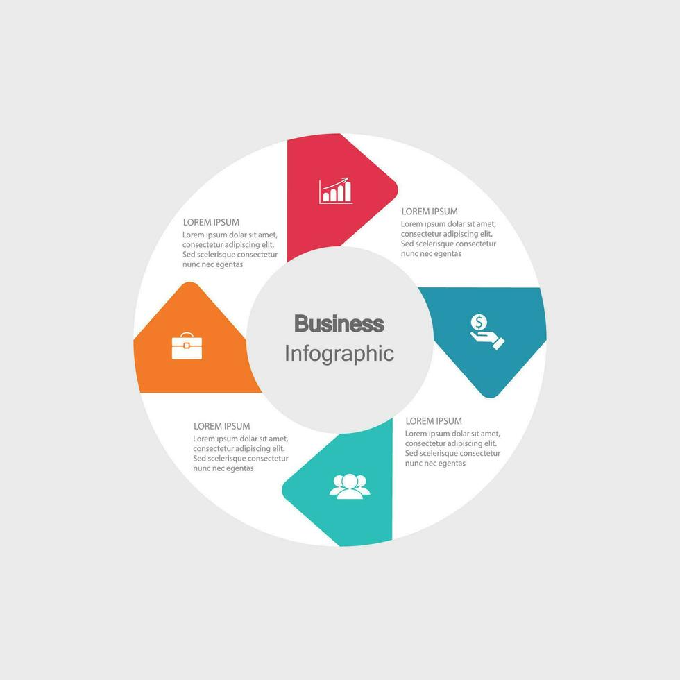 Infographic vector, graph. presentation. Business concepts, parts, steps, processes. Visualization of infographic data. Startup template. - Vector