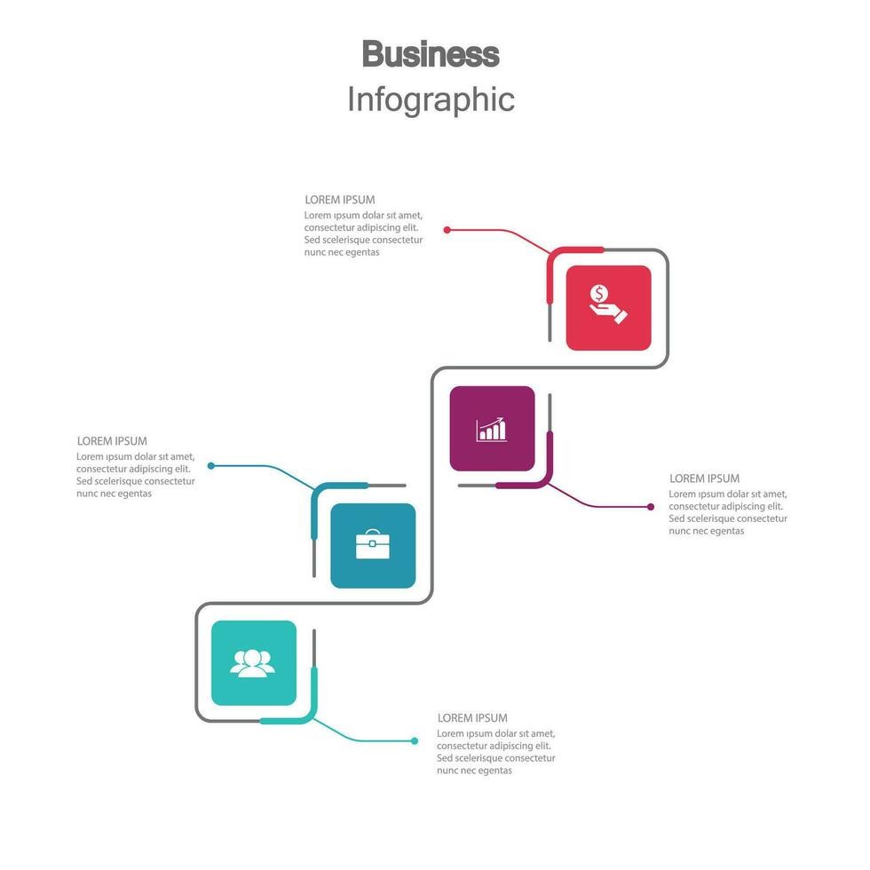 Infographic vector, graph. presentation. Business concepts, parts, steps, processes. Visualization of infographic data. Startup template. - Vector