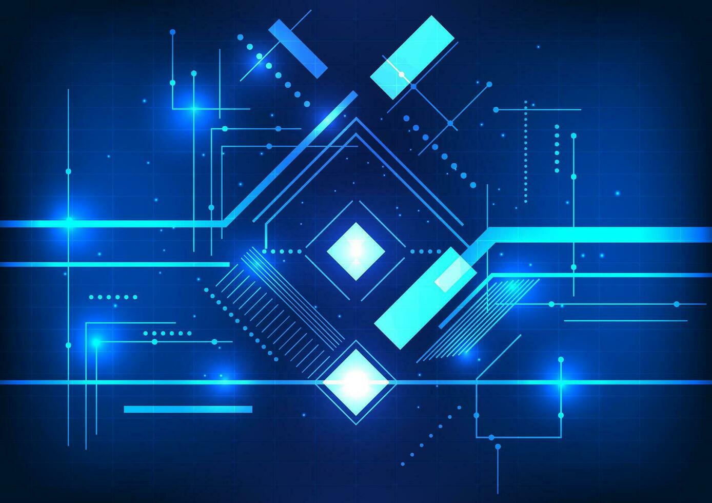 Abstract technology background Overlapping geometric shapes and lines elements add interest. Emphasis on modern hi-tech Suitable for work related to technology. Use as posters, wallpapers vector