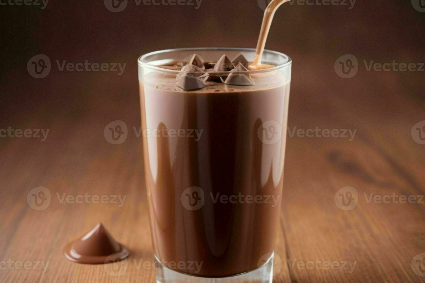 Chocolate Milk. AI Generative Pro Photo