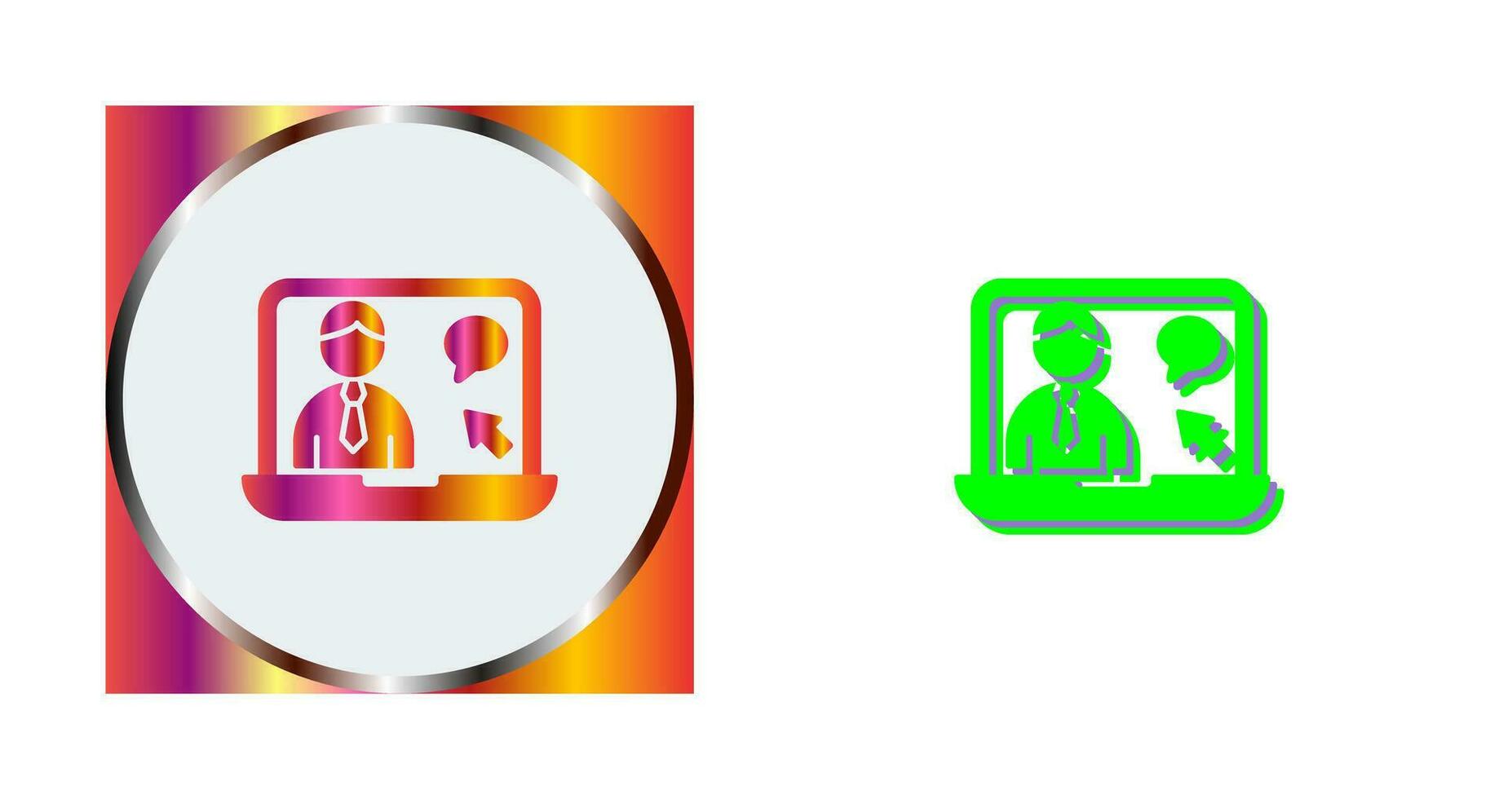 Online Interview Vector Icon