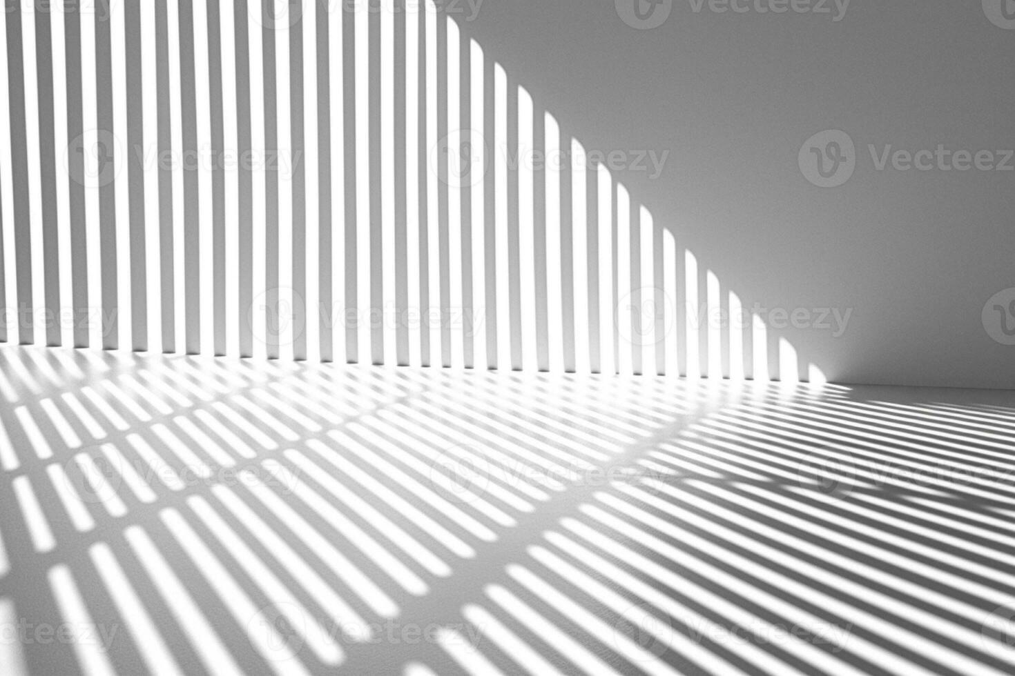 Room with long light bulb on the wall in black and white color Generative AI photo