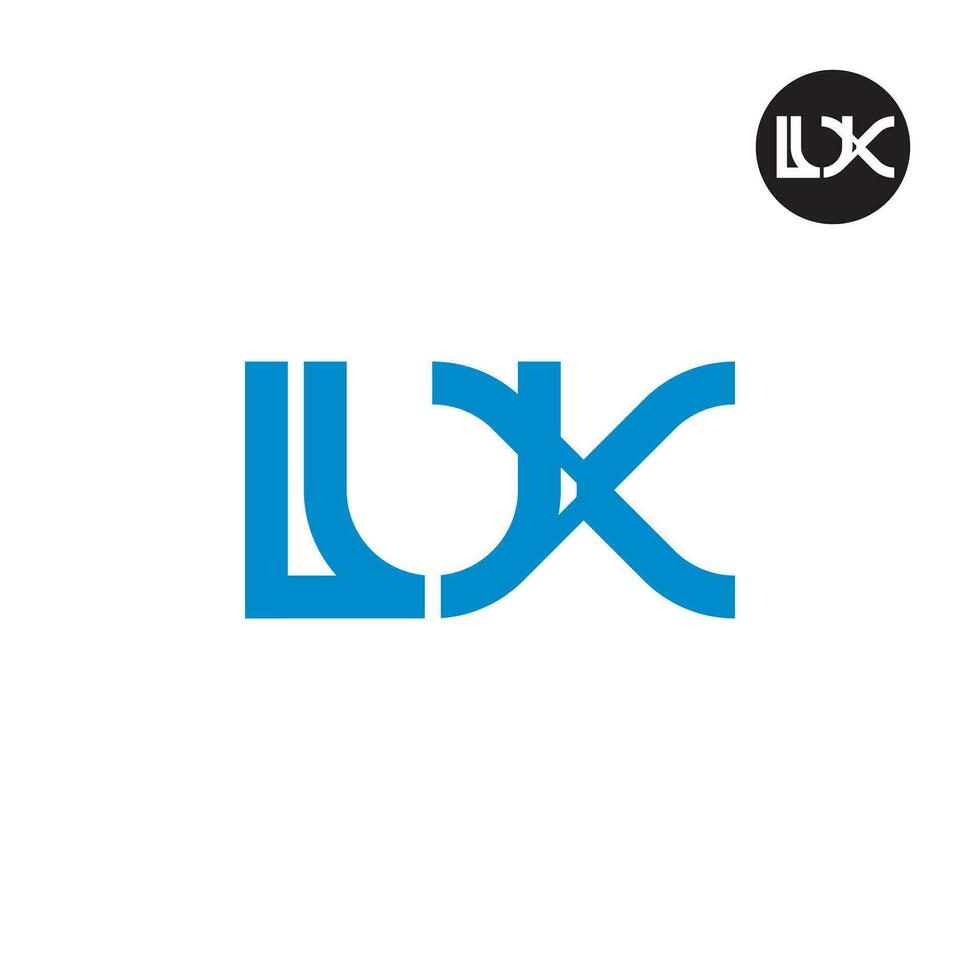 letra lux monograma logo diseño vector