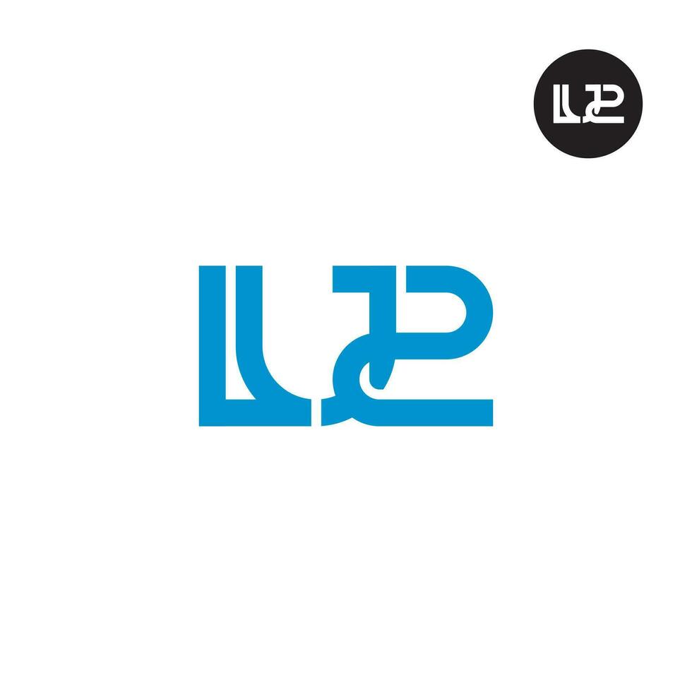 Letter LU2 Monogram Logo Design vector