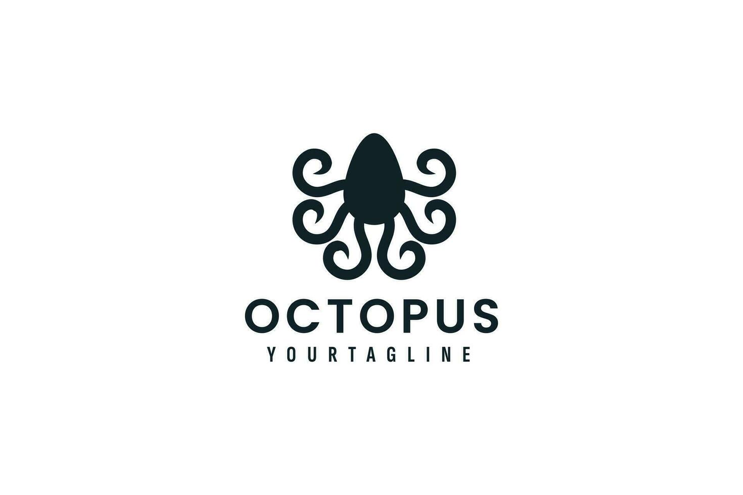 octopus logo vector icon illustration