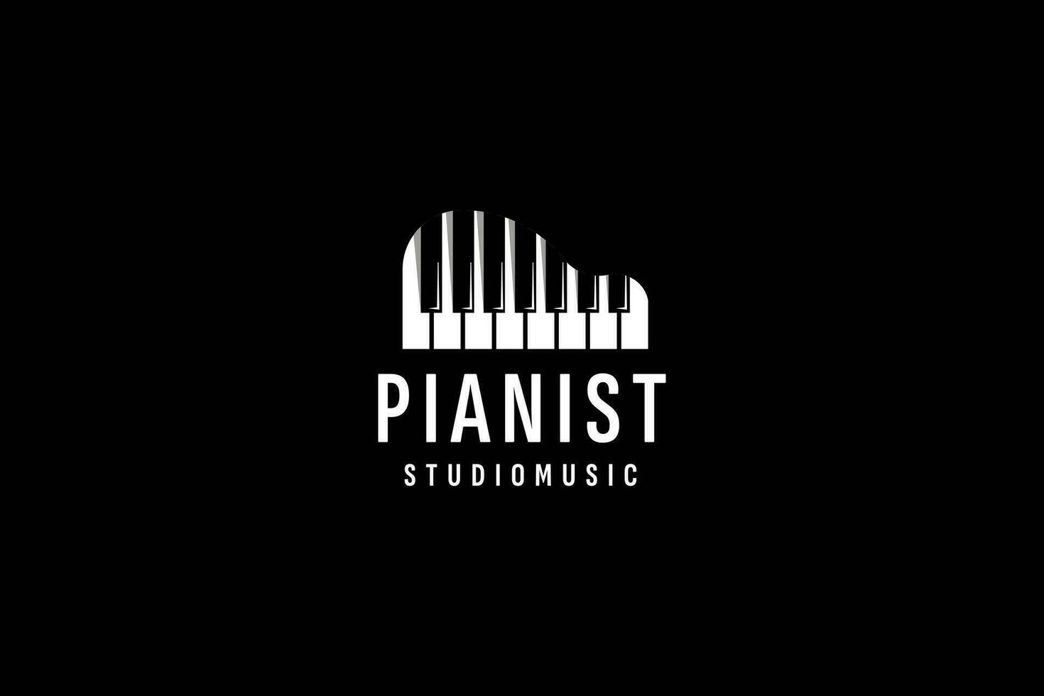 piano logo vector icon illustration