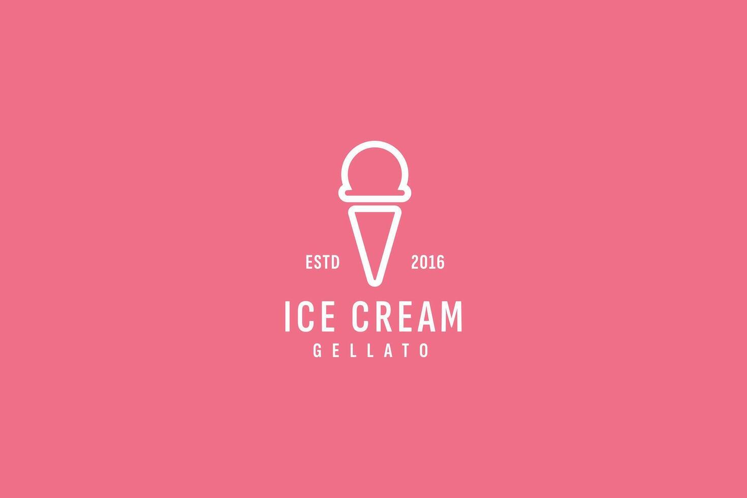 helado logo vector icono ilustración