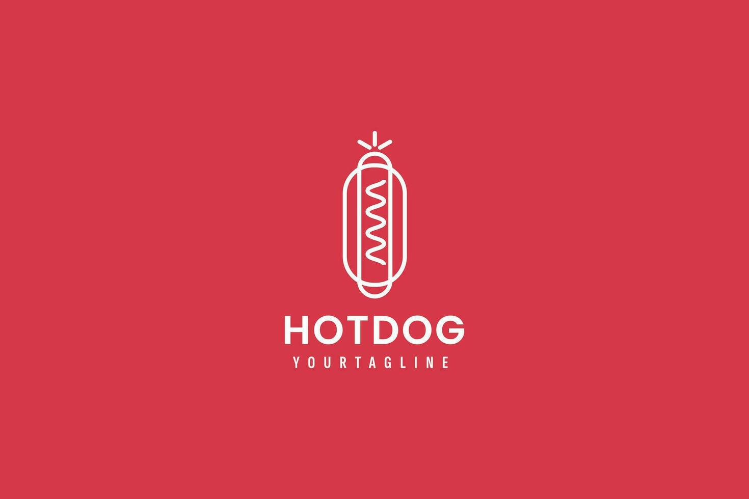 caliente perro logo vector icono ilustración