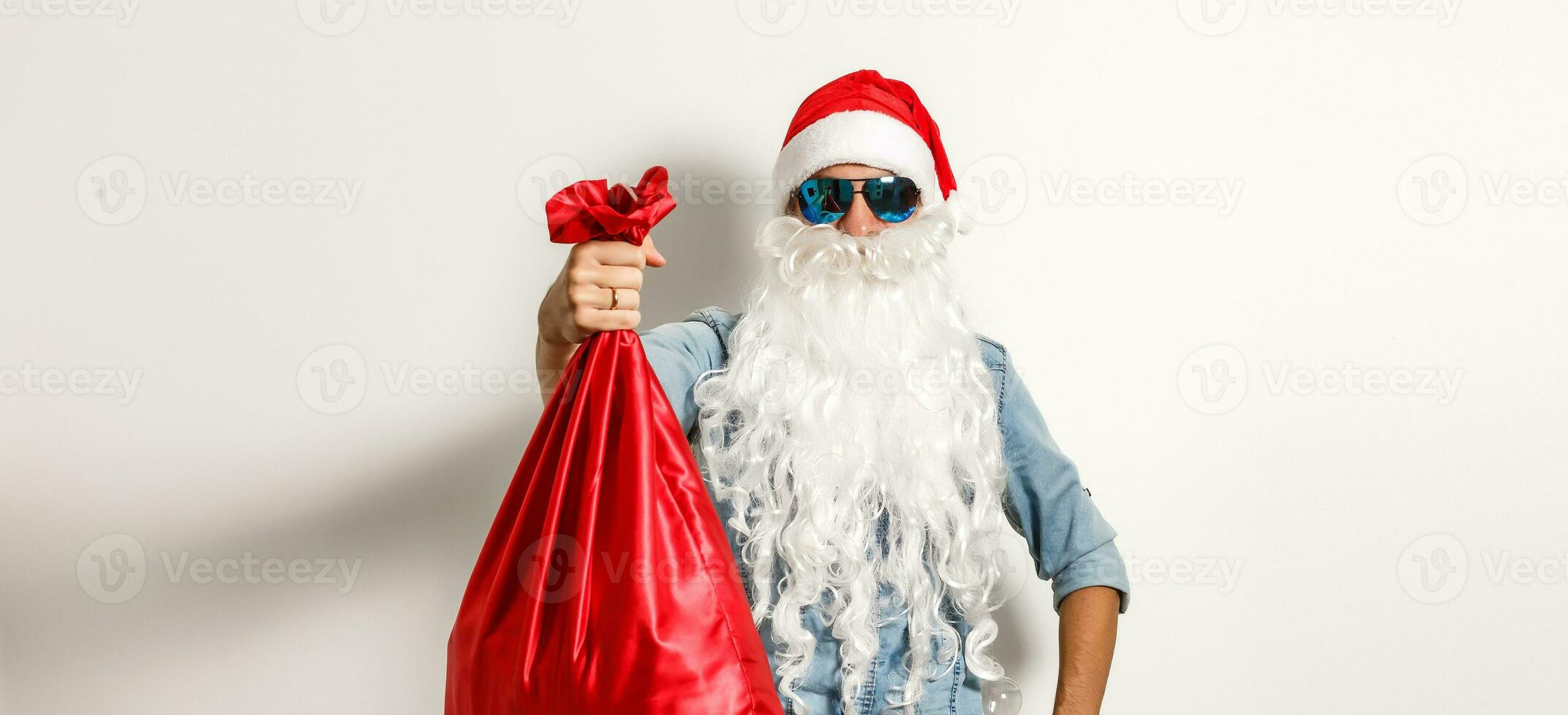 Santa Claus wearing sunglasses. cool santa photo