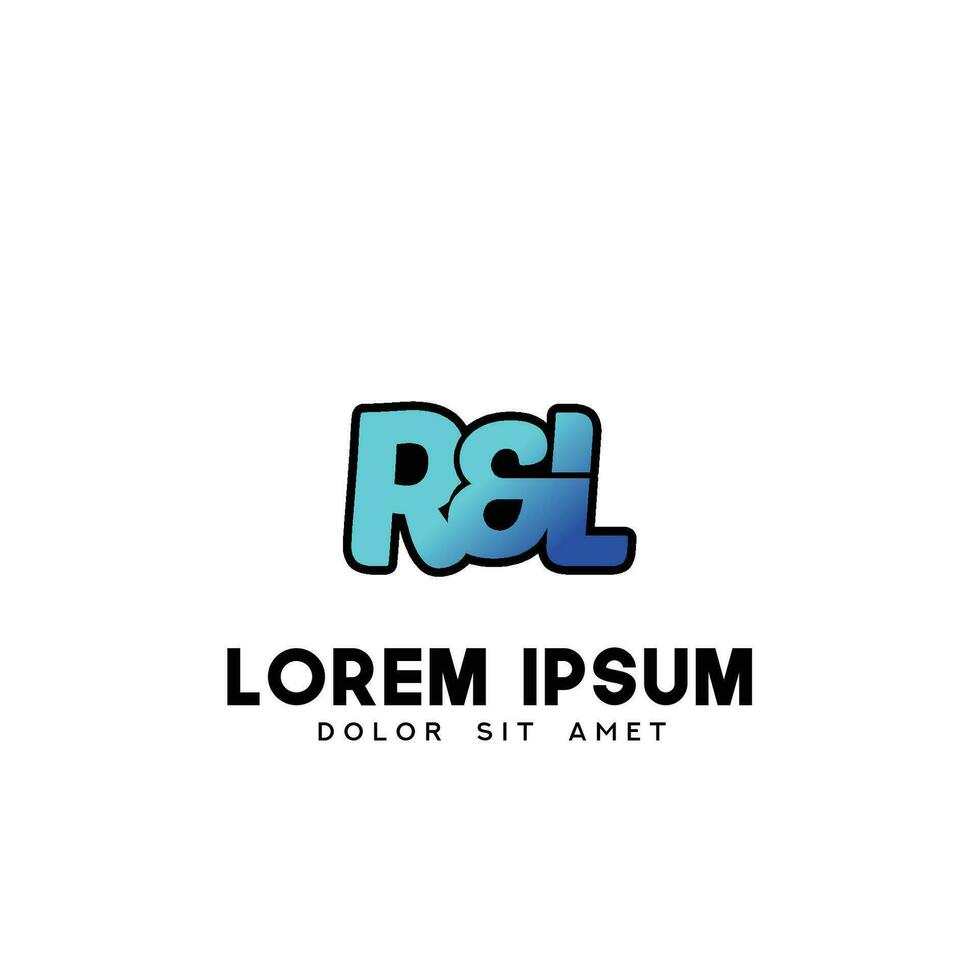 RL Initial Brush In Circle Frame Template Design vector