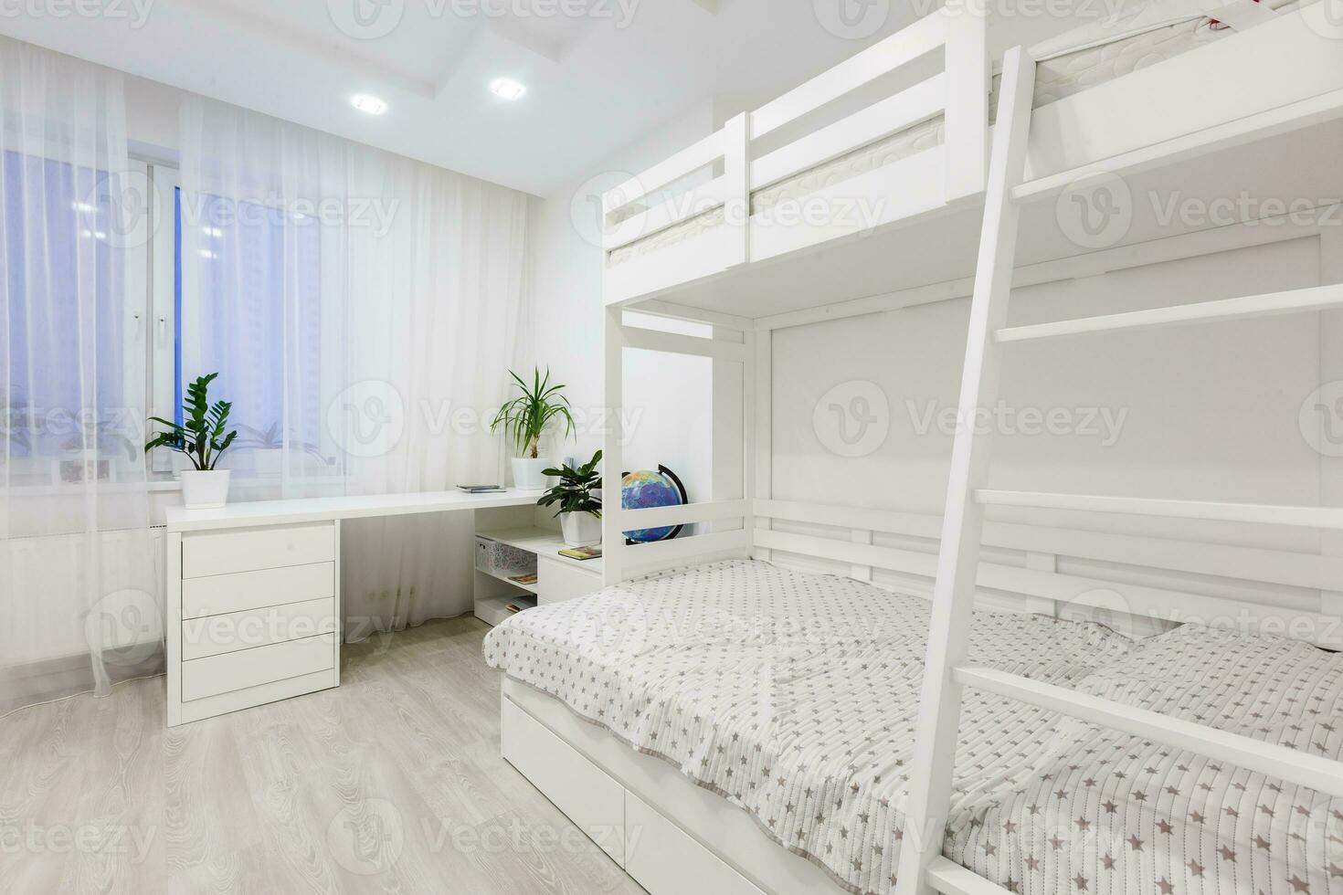 Modern interior of the child's bedroom photo