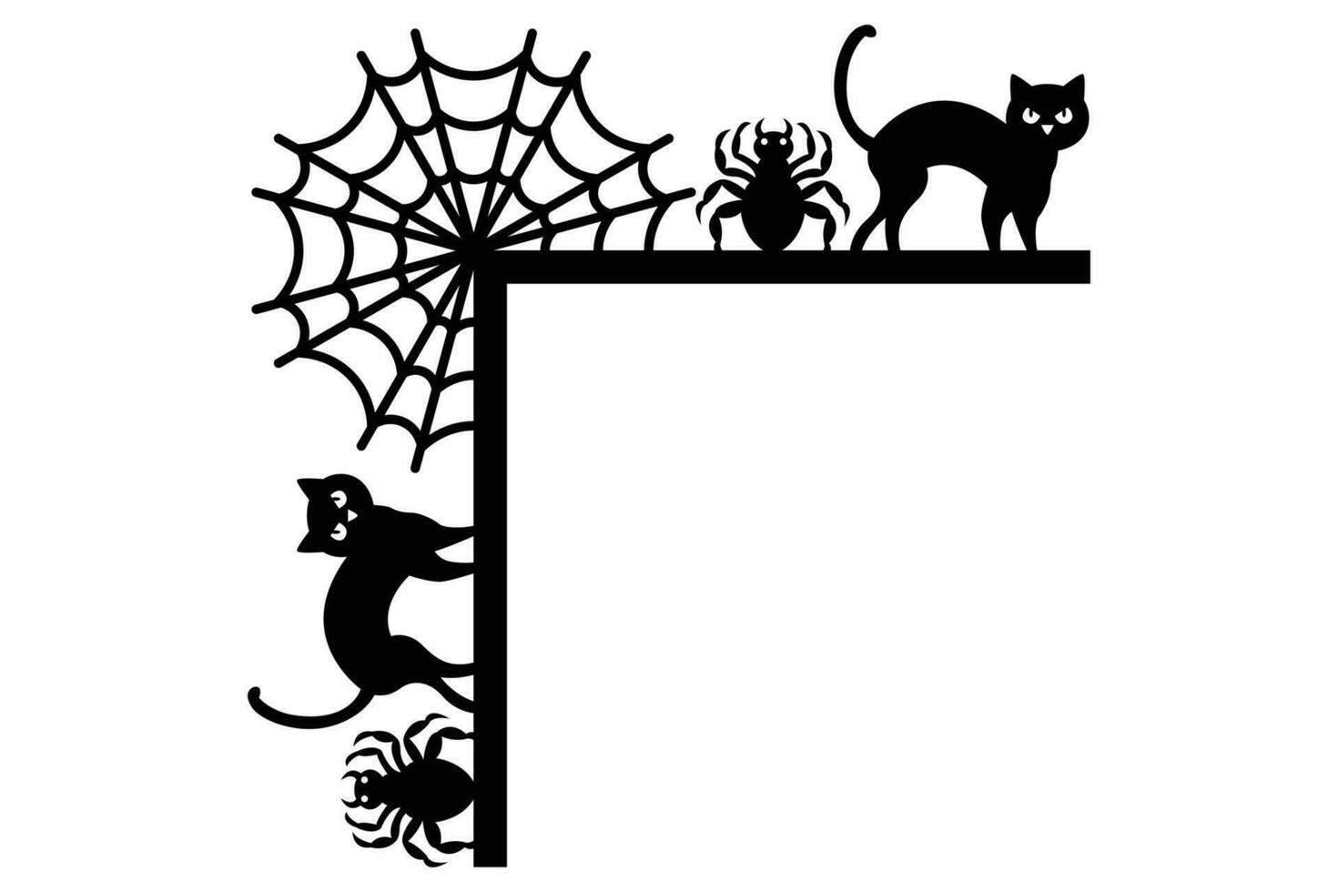 Halloween Door Corner vector
