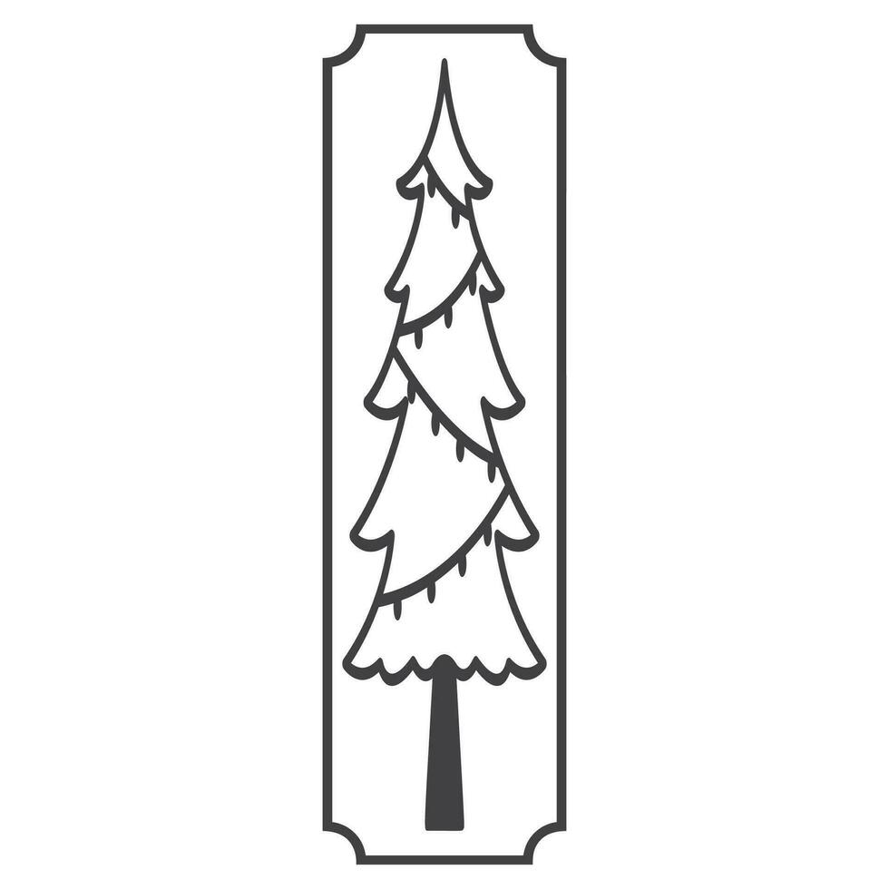 Christmas Candle Tree Design vector