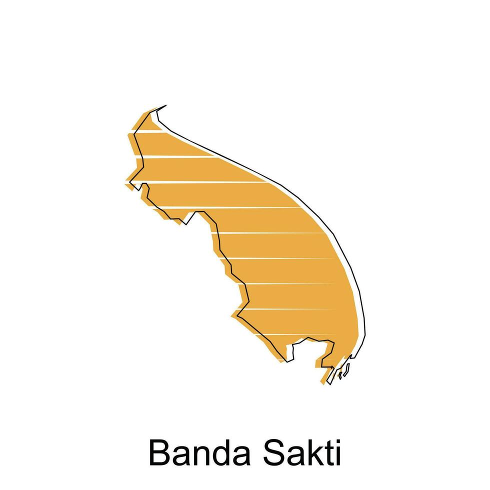 banda sakti mapa ciudad. vector mapa de provincia aceh capital país vistoso diseño, ilustración diseño modelo en blanco antecedentes