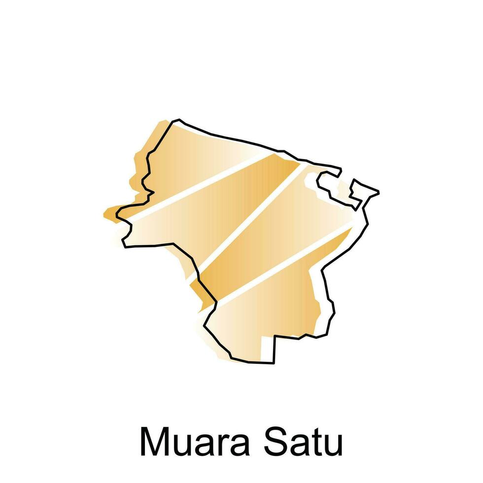 Muara satu mapa ciudad. vector mapa de provincia aceh capital país vistoso diseño, ilustración diseño modelo en blanco antecedentes