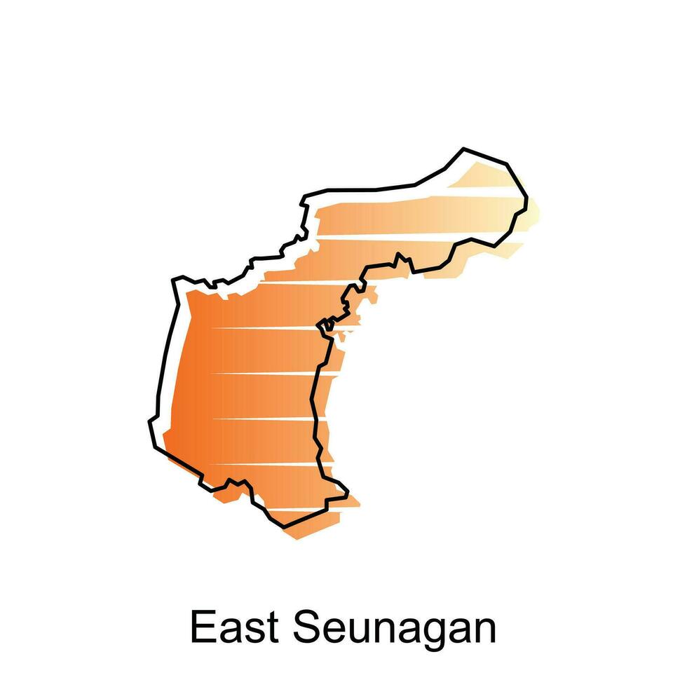 Map of East Seunagan City illustration design Abstract, designs concept, logos, logotype element for template. vector