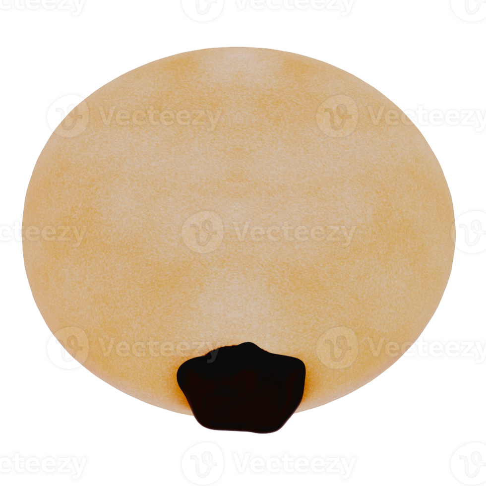 Donut isolated on transparent background . 3D rendering png