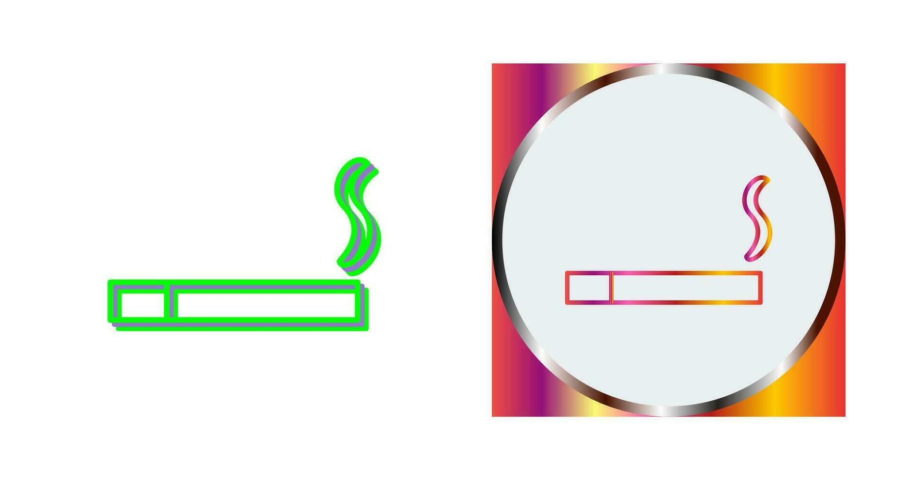 Unique Lit Cigarette Vector Icon