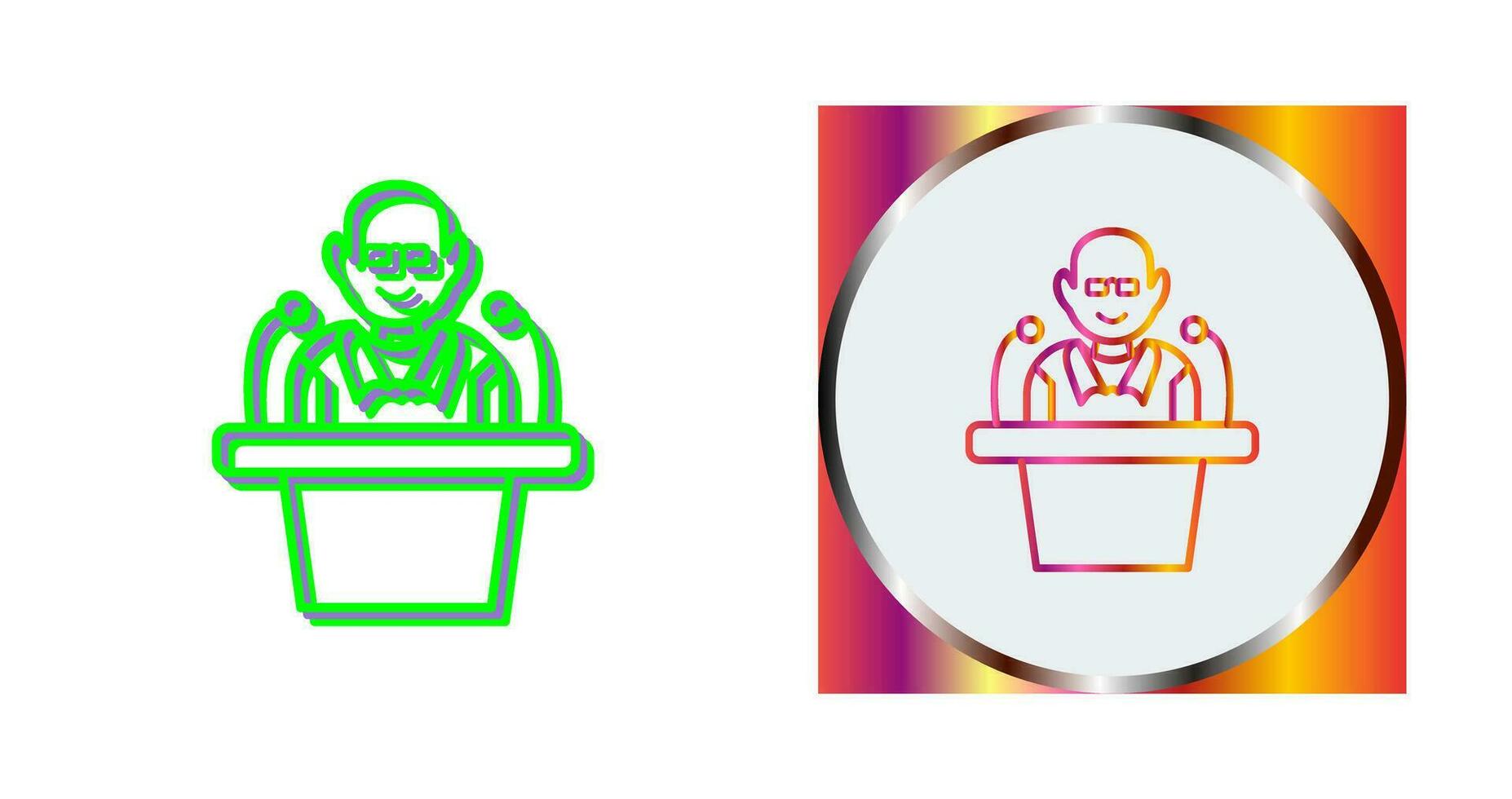 Unique Lecture Vector Icon