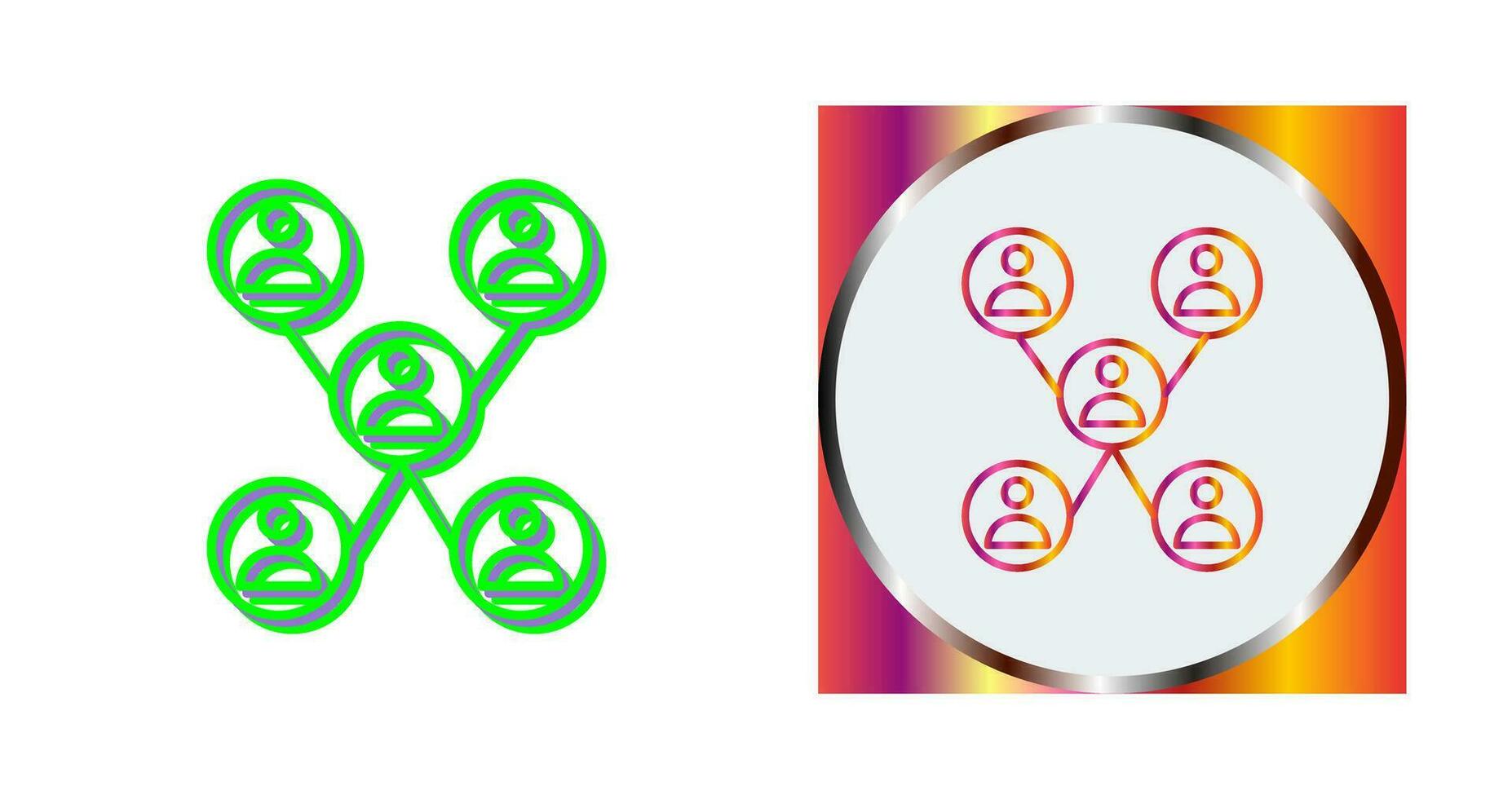 Unique Company Network Vector Icon