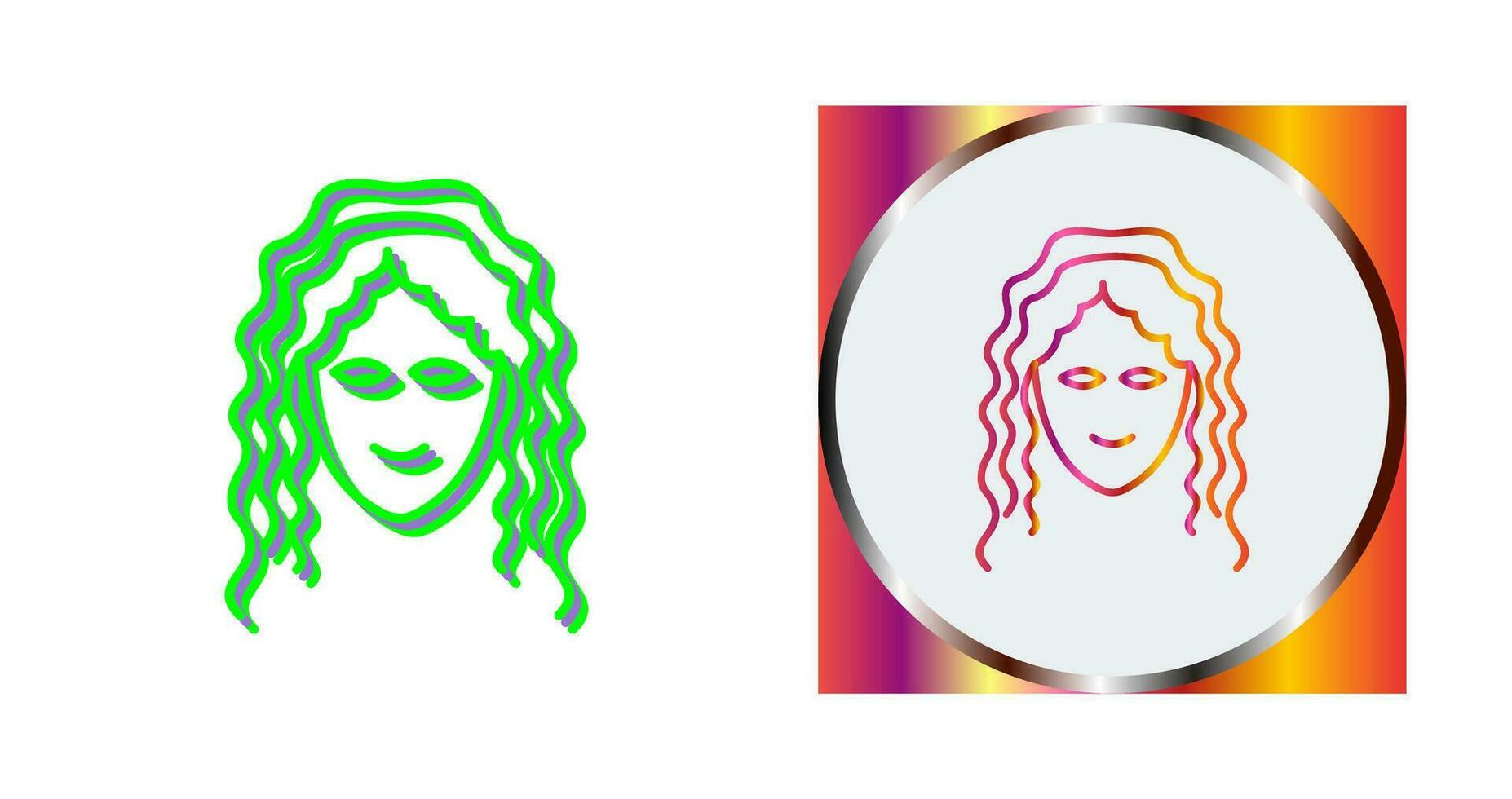Hair Curly Vector Icon