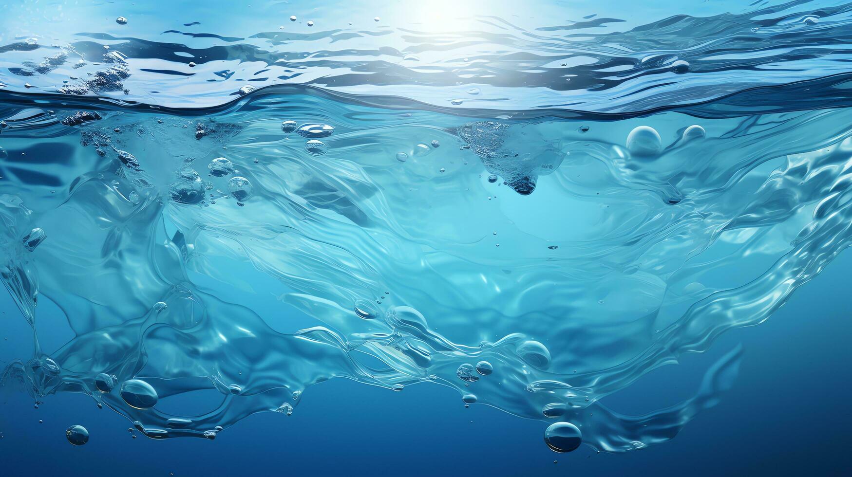 Water splash in the pool Generate AI photo