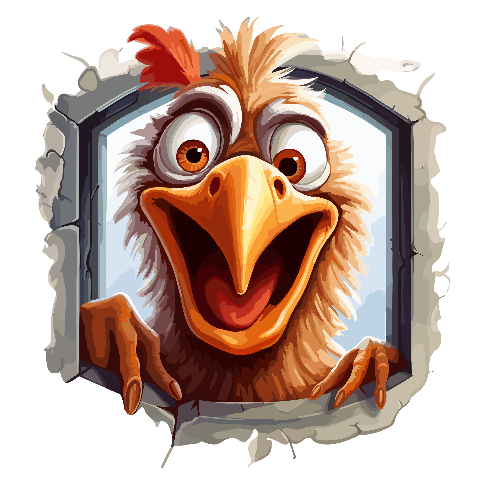 Funny chicken transparent background 29822715 PNG