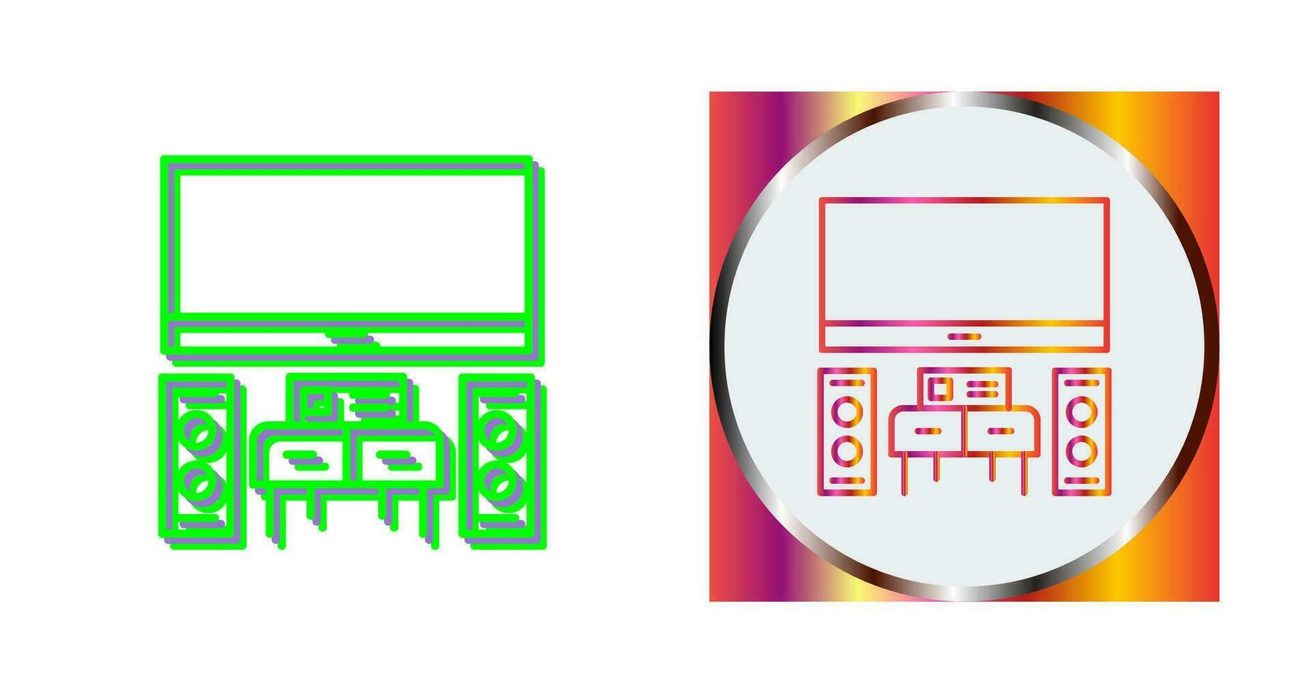 icono de vector de cine en casa