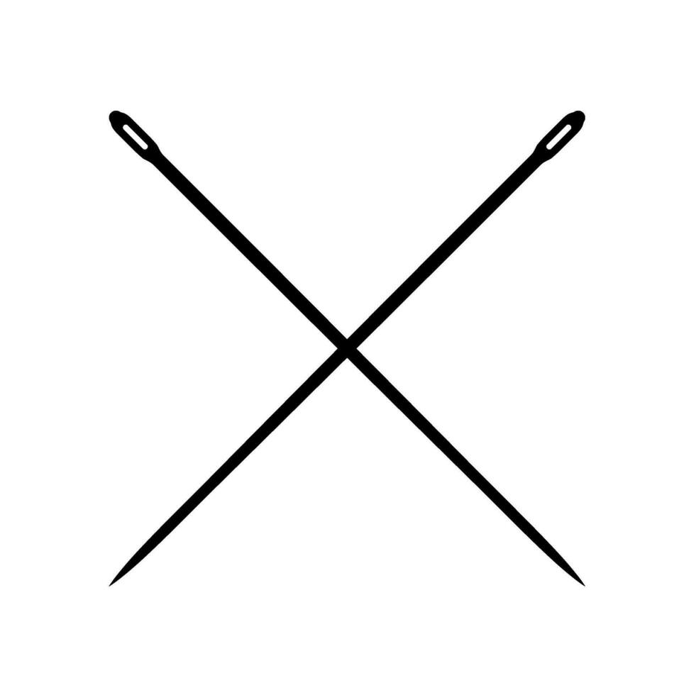 Needle Silhouette, can use for Art Illustration, Logo Gram, Logo Type, Pictogram, Website, Apps, or Graphic Design Element. Vector Illustration