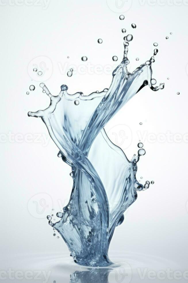 Art of water splash flowing motion photo