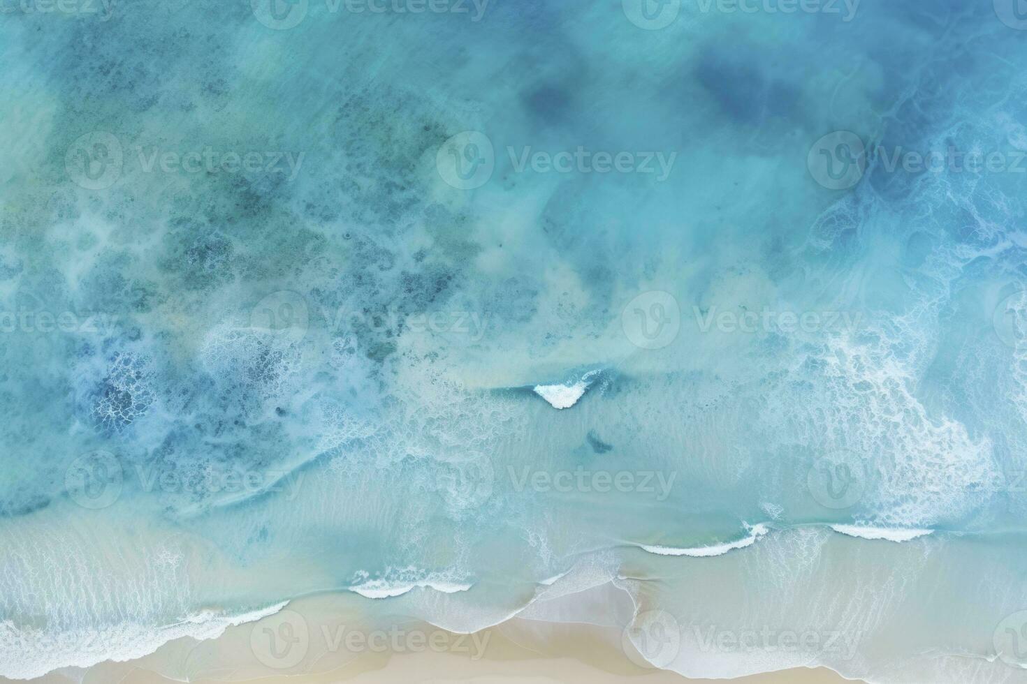 Top view of wavy ocean surface photo