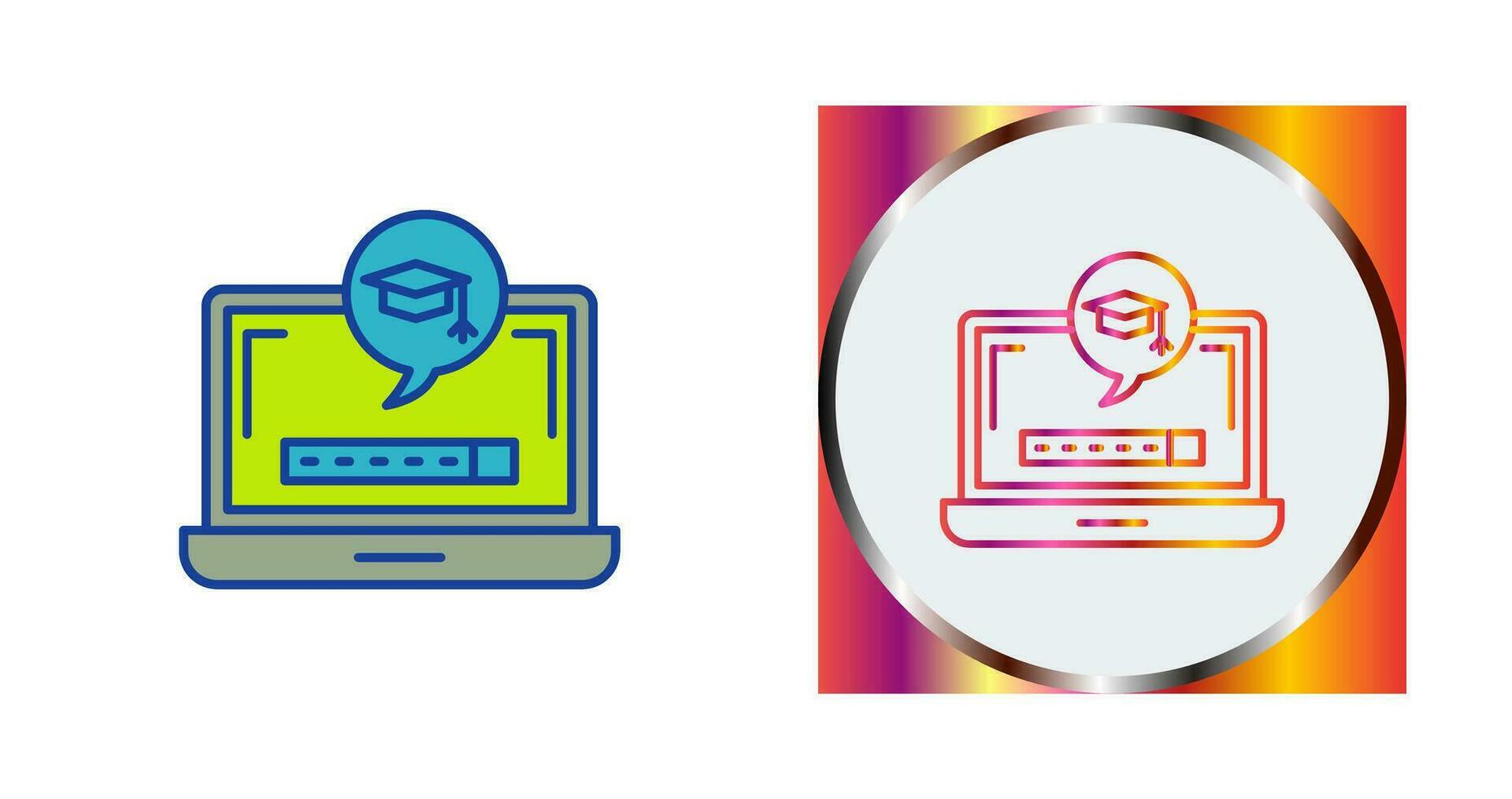 Digital Learning Vector Icon