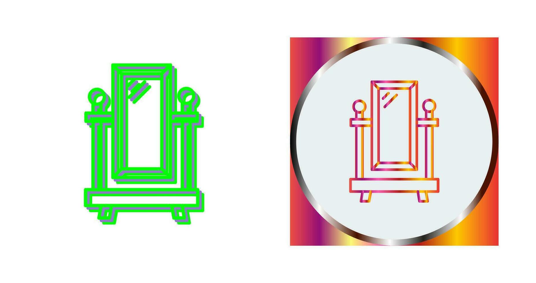 Floor Mirror Vector Icon