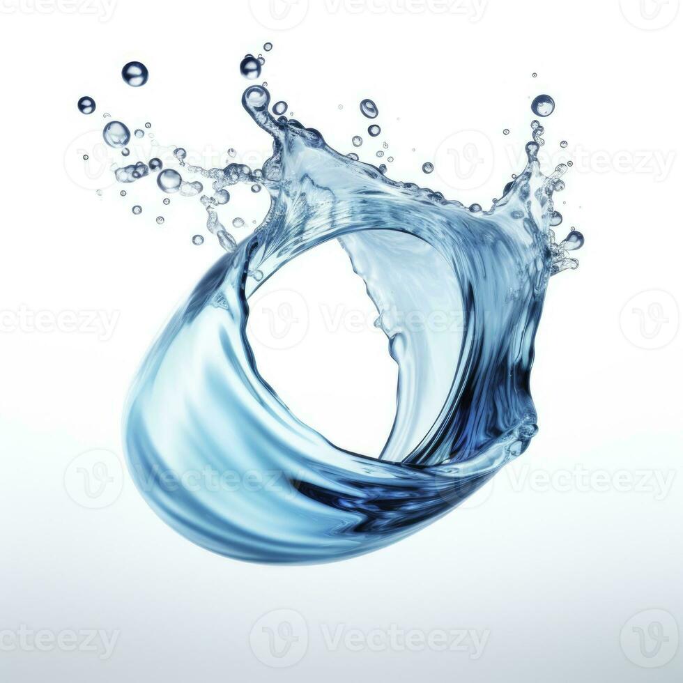 Art of water splash flowing motion photo