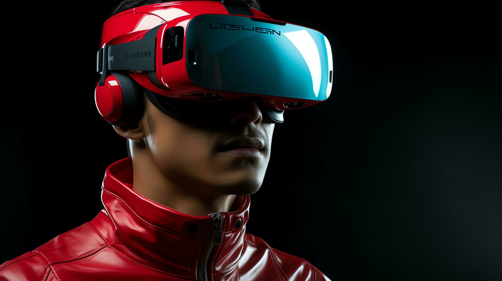 VR glasses technology changes working life in the future world. Generate AI photo