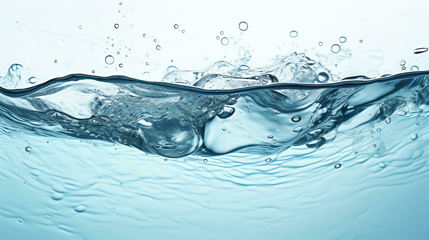 agua chapoteo en el piscina generar ai foto