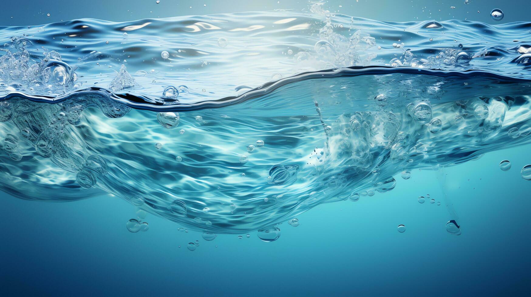Water splash in the pool Generate AI photo
